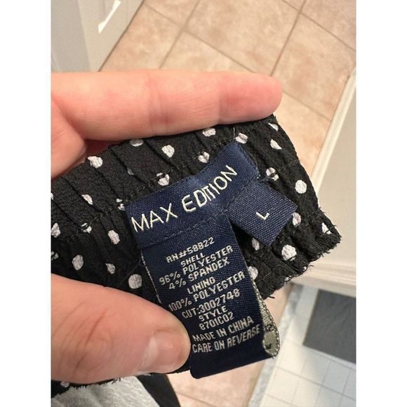 Max Edition Women's Pants Black & White Large - Picture 3 of 3